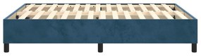 Cadru de pat box spring, albastru inchis, 140x190 cm, catifea Albastru inchis, 35 cm, 140 x 190 cm