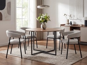 Scaun de dining KATANA cu picioare negre, gri