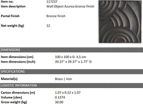 Decoratiune perete design LUX Azurea 100x100cm