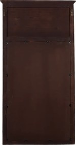 Oglinda de perete, bej, din lemn, aspect vintage, 80x5x158 cm