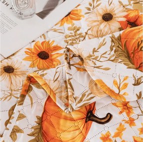 Cuvertura de pat FLOWERS AND PUMPKINS, portocaliu Dimensiune: 220 x 240 cm