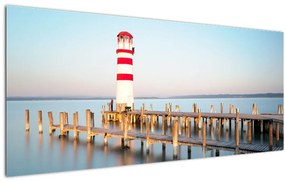 Tablou cu far la răsărit de soare (120x50 cm)
