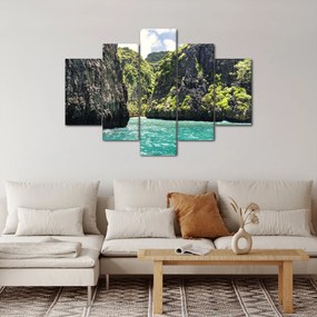 Tablou cu râu montan (150x105 cm)