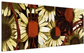 Tablou cu flori (120x50 cm)
