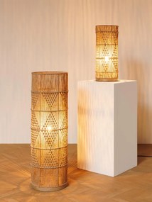 Lampadar din iuta naturala si lemn de mango Persia