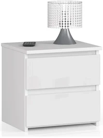 Noptieră CLeania CL2 (alb lucios). 1068576
