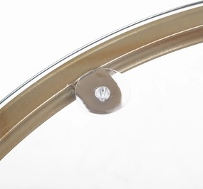 HOMCOM Set 2 Mese de Cafea, Design Modern, Metal și Sticlă, Auriu | Aosom Romania