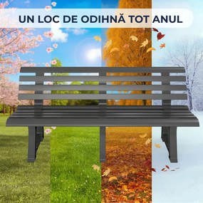 Bancă de grădină ORCHIDEA, 145x49x74cm, antracit I.P.A.E-Progarden