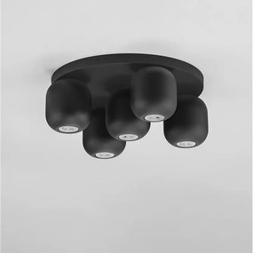 Plafoniera cu 5 spoturi metal negru MARLIN
