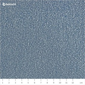 Pat albastru tapițat cu spațiu de depozitare cu saltea 120x200 cm Avela – Bonami Selection