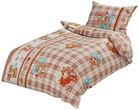 Lenjerii din bumbac pentru patut Culoare maro, TEDDY LOVE