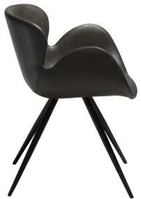 Scaun de sufragerie gri cu cotiere tapițat Gaia – DAN-FORM Denmark