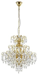 Lustră pe lanț FENOULLET 5xE14/25W/230V aurie Eglo 39605