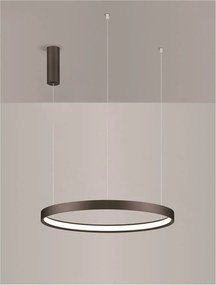 Lustra LED circulara PERRINE 60cm, maro