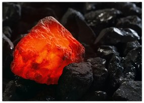 Tablou pe sticlă - Mineral strălucitor (70x50 cm)