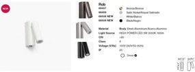 Aplica moderna cu reader LED design minimalist ROB alba
