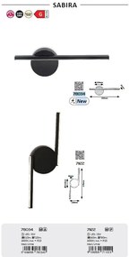 Aplica LED de perete stil modern ambiental, Sabira I