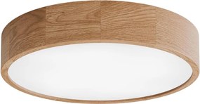 Plafonieră cu senzor CLEO 4xE27/24W/230V, Ø 47,5 cm, stejar