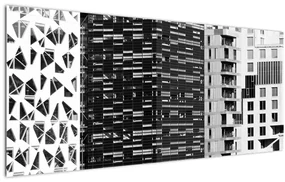 Tablou cu arhitectura alb neagră (120x50 cm), în 40 de alte dimensiuni noi