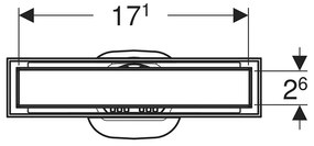 Rigolă de duș, Geberit, CleanLine, 18,8 cm, faianțabil, 154.455.00.1