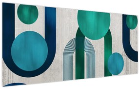 Tablou - Linii și forme circulare (120x50 cm)