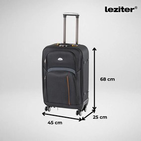 TraveLux Light II gurulós bőrönd szett fekete