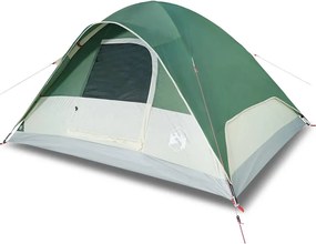 vidaXL Cort de camping cupolă pentru 6 persoane, verde, impermeabil
