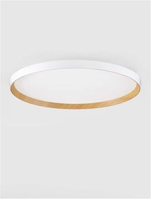 Plafoniera LED design decorativ VOMOS alb/lemn D-60cm