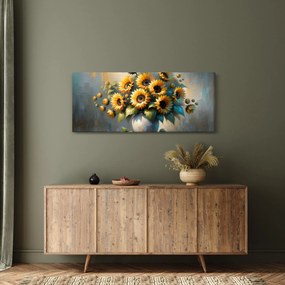 Tablou – Vază cu floarea-soarelui (120x50 cm)