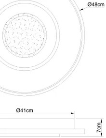 Plafonieră LED dimabilă BRIENNA LED/36W/230V Globo 48552D + telecomandă