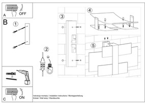 Aplică de perete albă Marett – Sollux