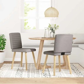 vidaXL Scaune de bucătărie, 2 buc., gri taupe, material textil