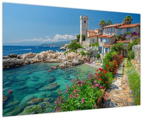 Tablou - Sat pitoresc de coastă (90x60 cm)