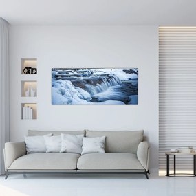 Tablou - Râu iarna (120x50 cm)