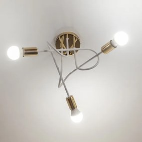 Lustră aplicată OXFORD 3xE27/15W/230V aurie/albă