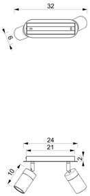 Spot Brilagi POKER 2xGU10/25W/230V verde