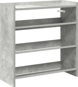 vidaXL Pantofar, gri beton, 60x25x62 cm, lemn prelucrat