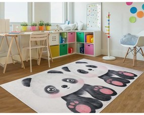 Covor pentru copii negru-alb 160x230 cm Panda Friends – Vitaus