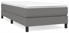 3120485 vidaXL Cadru de pat box spring, gri închis, 90x200 cm, textil