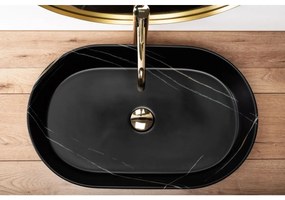 Rea Nadia lavoar 61x38.5 cm ovale de blat negru REA-U8565