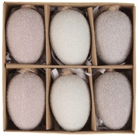 Set de ouă de Paște artificiale pentru agățatgri, 6 buc