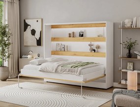Pat rabatabil Devesto Horizontal Wall 140 Artisan Eiche LED, 200x140 cm – Artisan Eiche