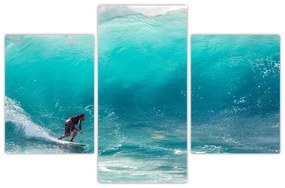 Tablou - Surfer în valuri (90x60 cm)