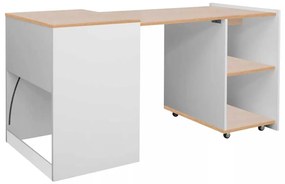 Birou extensibil Ternant, stejar / alb