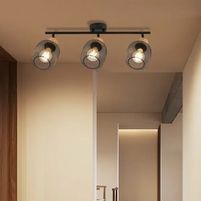 Brilagi - Spot BASKLITE 3xE27/15W/230V, lemn de cauciuc, negru