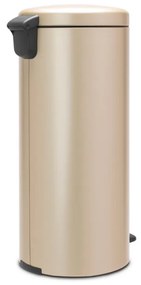 Cos de gunoi cu pedala Brabantia NewIcon 1003209, 30 L, Inchidere lina, Baza antiderapanta, Auriu metalic