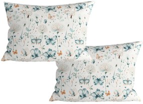 Set 2 bucati fete de perna decorative ELIVINE 40x60 cm, alba