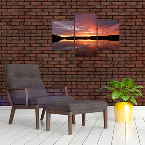 Tablou - Apus de soare peste lac (90x60 cm)