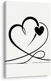 Tablou inimi negre minimaliste