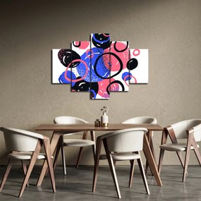 Tablou - Motiv cercuri în culori vii (150x105 cm)